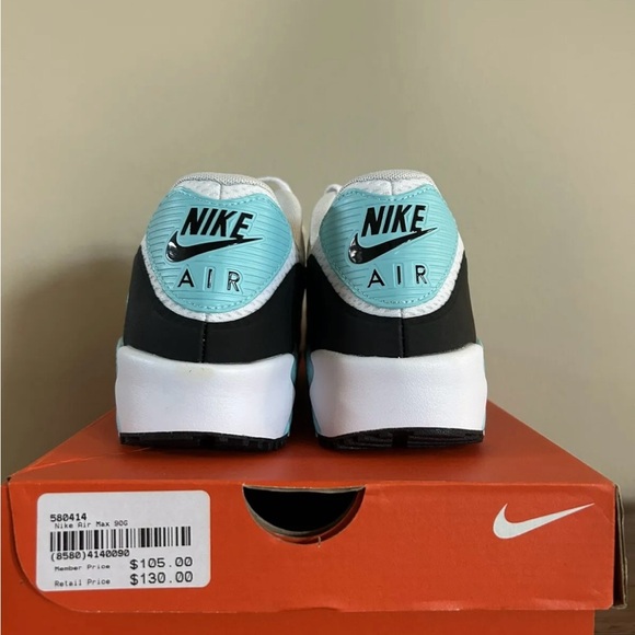 Nike Air Max 90 G Golf Shoes-Men’s Sz. 11- White/Dark Grey-Copa- New!!!🩵🩶 - Picture 3 of 5